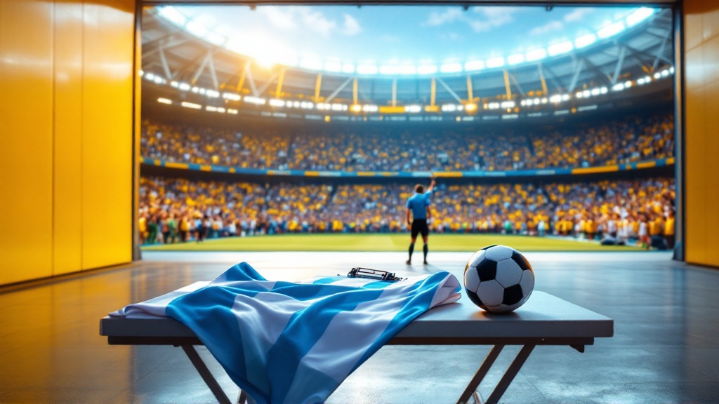 Gráfico de dados original da Golmetria sobre suspensão de Argentina na Copa do Mundo, em estilo premium de jornalismo de dados; sem fotos reais, sem semelhança de pessoas reais e sem escudos.
