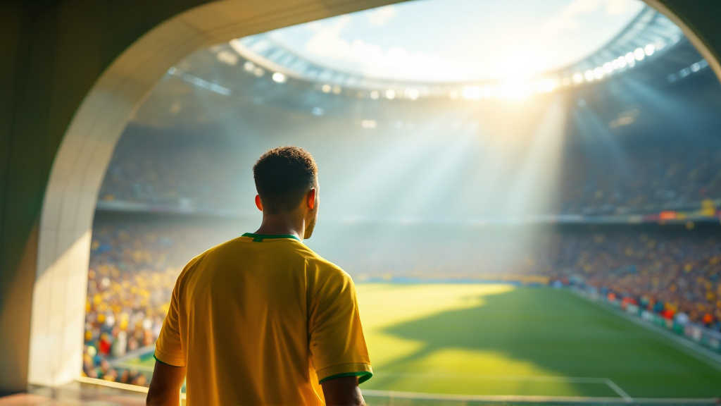 Original Golmetria data graphic on Brazil's World Cup performance, in a premium data-journalism style; no real photos, no likeness of real people, and no club crests.