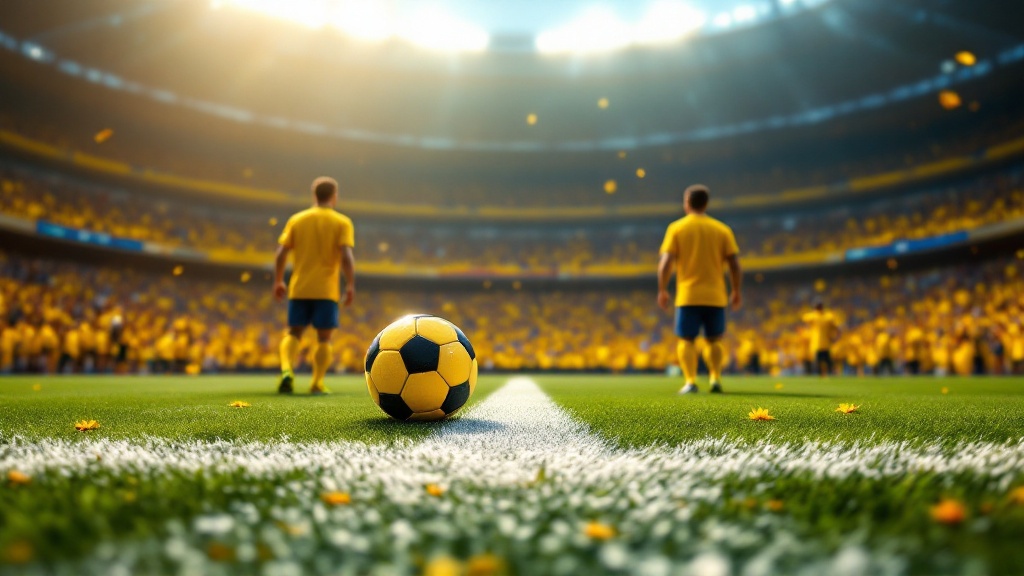 Original Golmetria image about a Brazil injury at the World Cup, cinematic AI-generated image; no real photos, no resemblance to real people, no club crests.