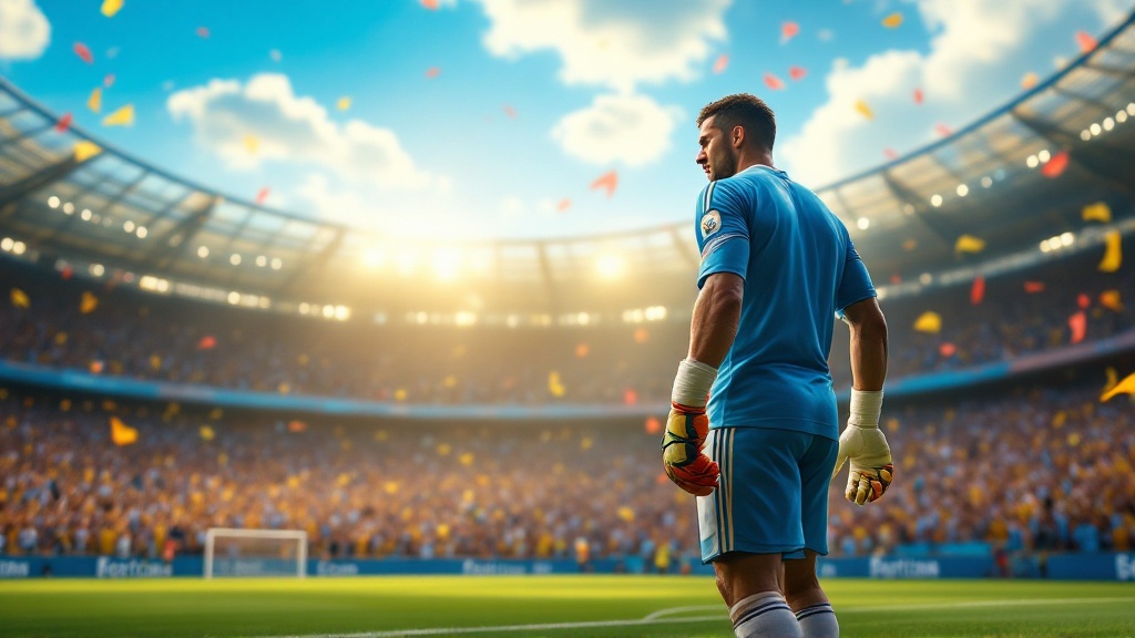 Original Golmetria image about an Argentina injury at the World Cup, cinematic AI-generated image; no real photos, no resemblance to real people, and no club crests.