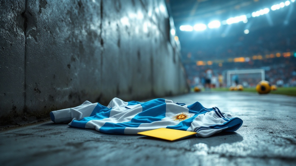Original Golmetria data graphic about Argentina's World Cup story, in a premium data-journalism style; no real photos, no likeness of real people, and no club crests.