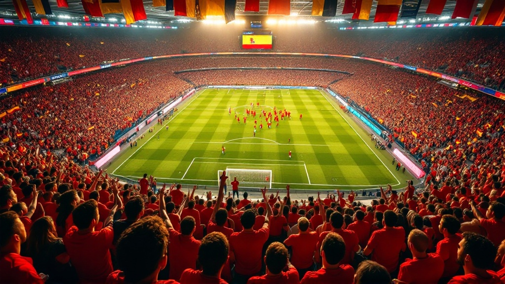 Original Golmetria data graphic on Spain's World Cup run, in premium data-journalism style; no real photos, no real-person likenesses, no club or federation crests.