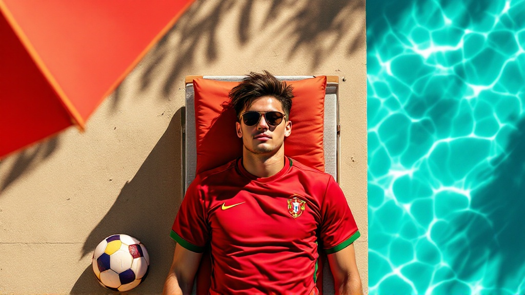Original Golmetria data graphic on Portugal's World Cup news, in premium data-journalism style; no real photos, no real-person likenesses, no club crests.