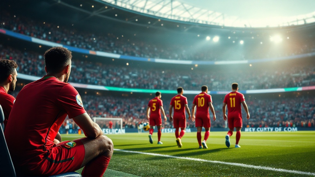 Imagem original da Golmetria sobre lesão de Brasil na Copa do Mundo, imagem cinematográfica gerada por IA; sem fotos reais, sem semelhança de pessoas reais e sem escudos.