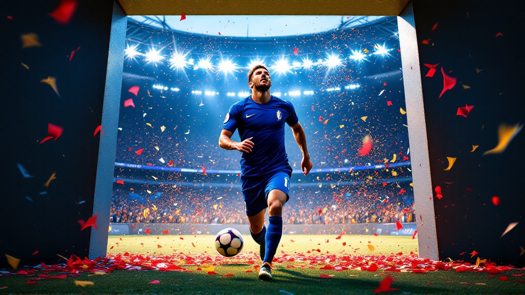 Original Golmetria data graphic about France's World Cup campaign, in premium data-journalism style; no real photos, no real-person likenesses, no club or national crests.