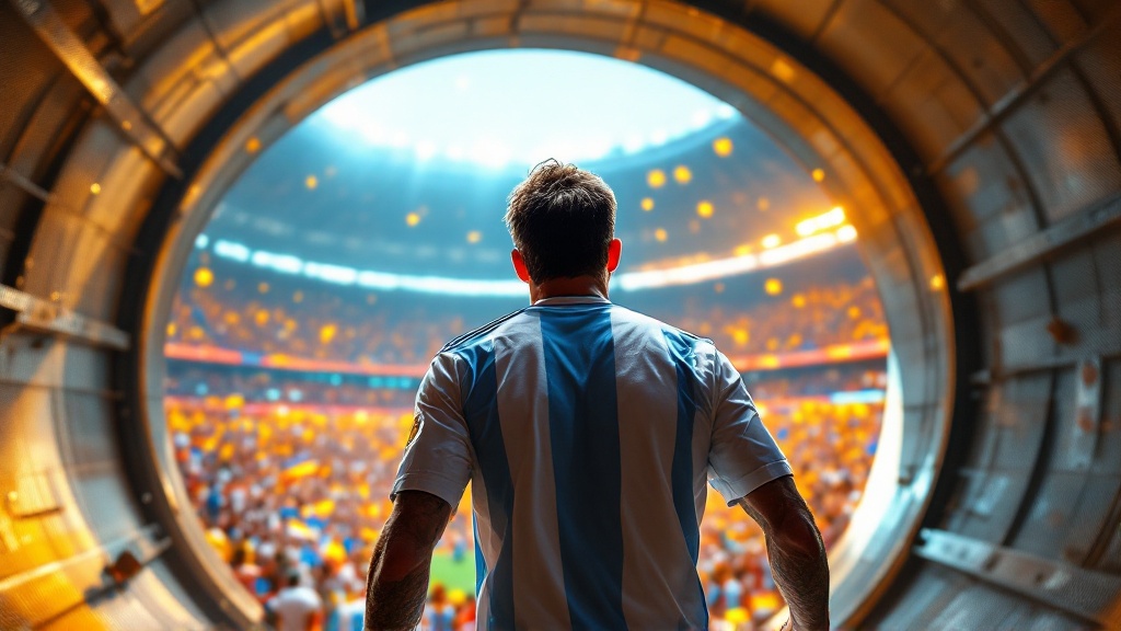 Original Golmetria data graphic on Argentina's World Cup performance, in premium data-journalism style; no real photos, no real-person likenesses, no club crests.