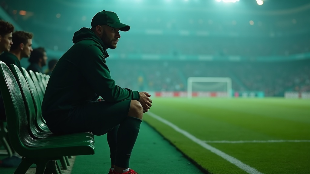 Imagem original da Golmetria sobre lesão de Brasil na Copa do Mundo, imagem cinematográfica gerada por IA; sem fotos reais, rostos identificáveis ou escudos.