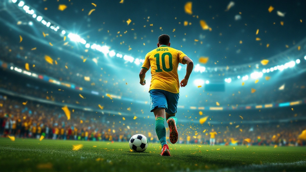 Original Golmetria data graphic on Brazil's World Cup result, in a premium data-journalism style; no real photos, no likeness of real people, no club crests.
