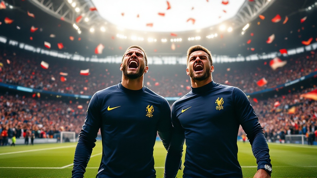 Original Golmetria data graphic on France's World Cup results, in premium data-journalism style; no real photos, no real-person likenesses, no club crests.