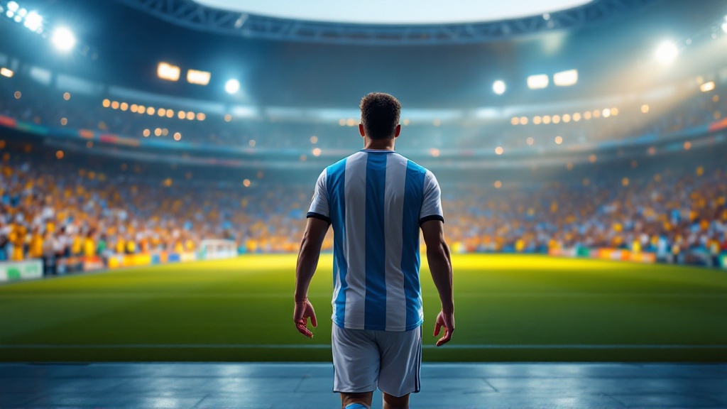 Original Golmetria data graphic on Argentina's World Cup result, in premium data-journalism style; no real photos, no real-person likenesses, no club crests.
