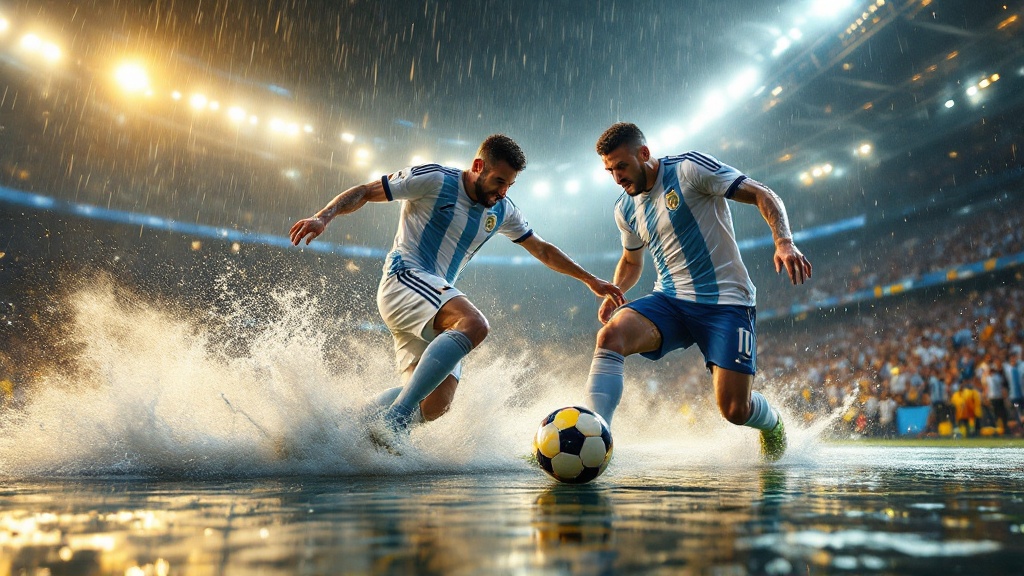 Original Golmetria data graphic on Argentina's World Cup outlook, in a premium data-journalism style; no real photos, no real-person likenesses, no club crests.